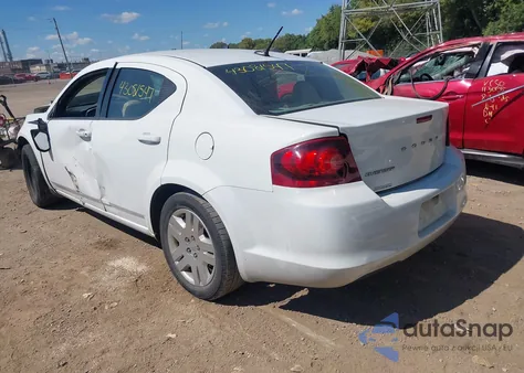 2014 Dodge Avenger Se из США, поврежденный, VIN 1C3CDZAB1EN113122